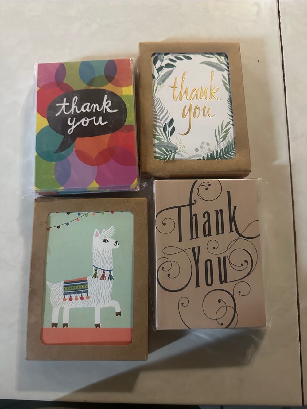 Hallmark Thank You Card Set - Multicolor, Green, Mint, Tan